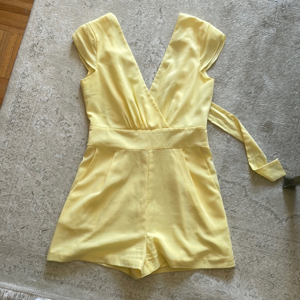 Bebe Yellow Romper - image 1